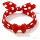 Minnie-Style Red Polka Dot Bow Hair Tie