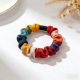 Retro Multicolor Velvet Scrunchie| Set of 5, Medium