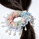 Romantic Lace Fringe Pearl Tassel Scrunchie| Set of 5, Medium